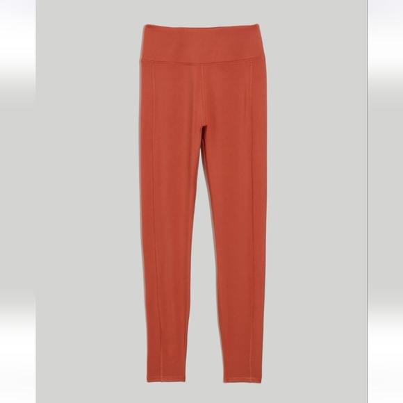 Madewell Flex High-Rise 25" Leggings $75 weathered brick small Rust Activewear - Picture 5 of 8